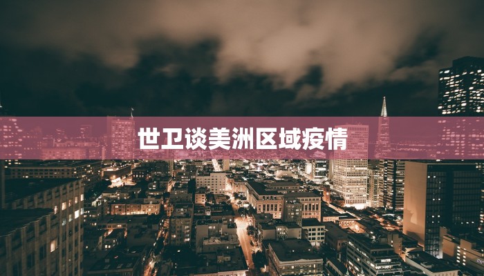 世卫谈美洲区域疫情