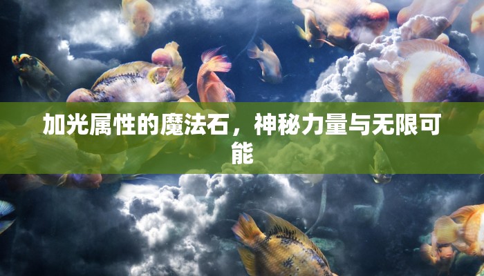 加光属性的魔法石，神秘力量与无限可能