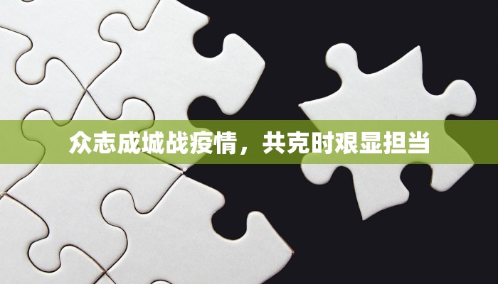 众志成城战疫情，共克时艰显担当