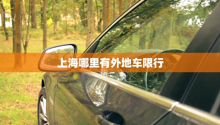 上海哪里有外地车限行