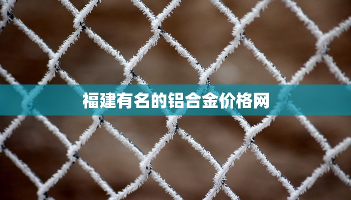 福建有名的铝合金价格网