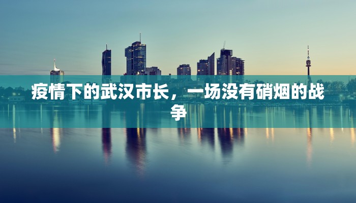 疫情下的武汉市长，一场没有硝烟的战争