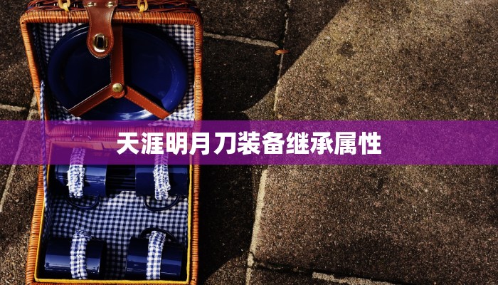 天涯明月刀装备继承属性